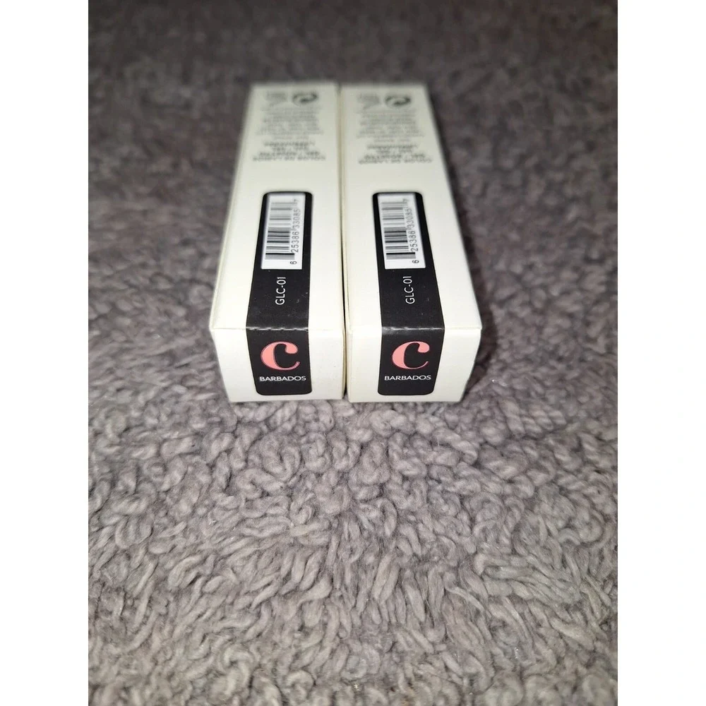Cargo Cosmetics Gel Lip Color 2pk BARBADOS Coral Lipstick Full Sz .10 Oz/2.8G‎